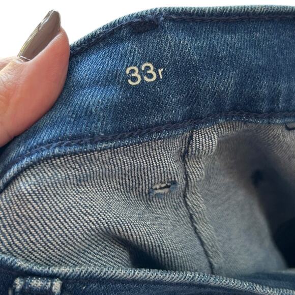 GAP Denim Women's 1969 Front Pocket Wide Leg Mid-Wash Jeans Size 33R - Picture 6 of 7